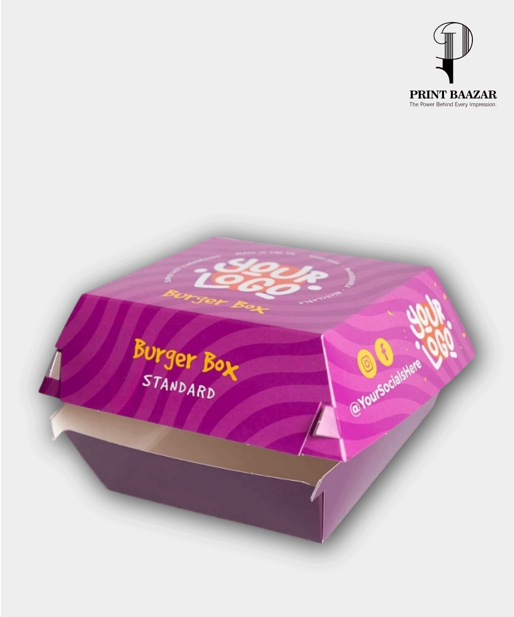 Burger Packaging Boxes with Logo | Fast Food Boxes