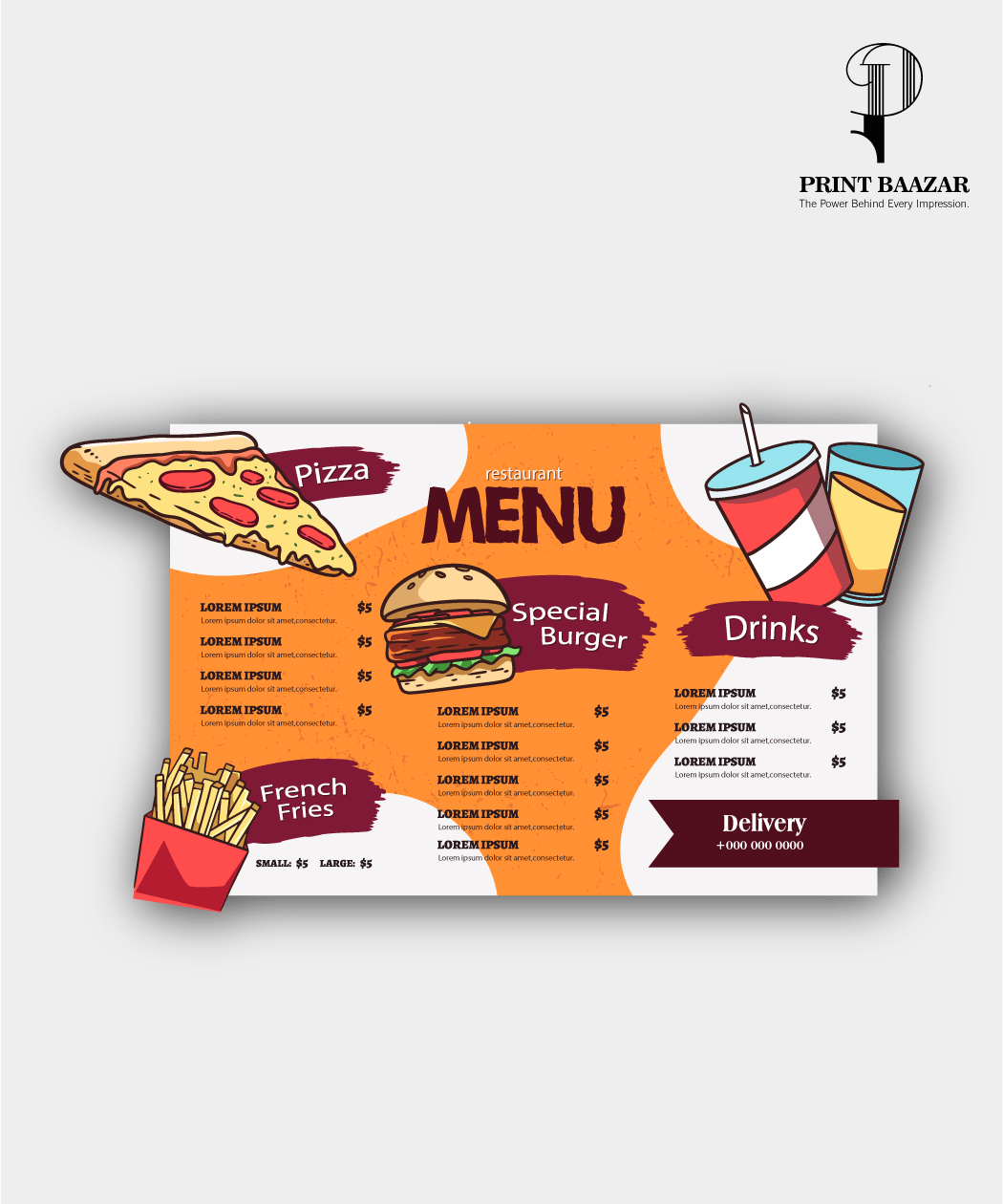 Hotel Menu Cards Printing | Custom Restaurant Menu Design & Print