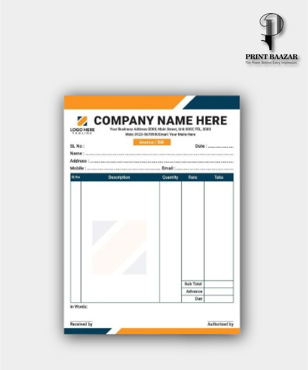 Custom Bill Book Printing | NCR Duplicate & Triplicate Bill Books - Image 3