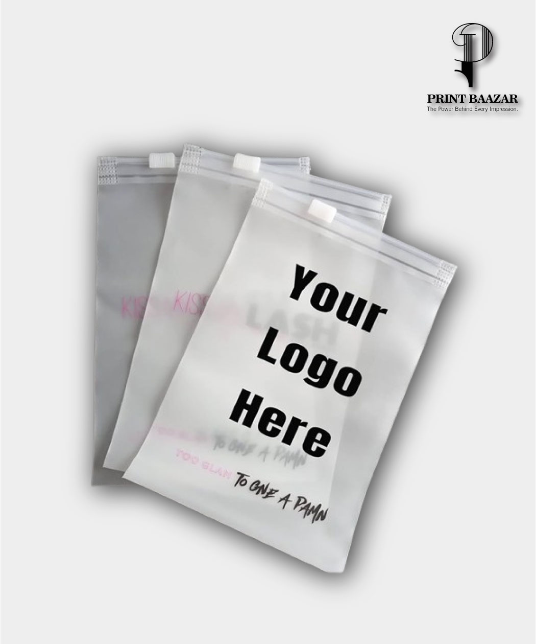 Custom Frosted Zipper Bags with Logo | Zip Lock Packaging Bags - Image 3