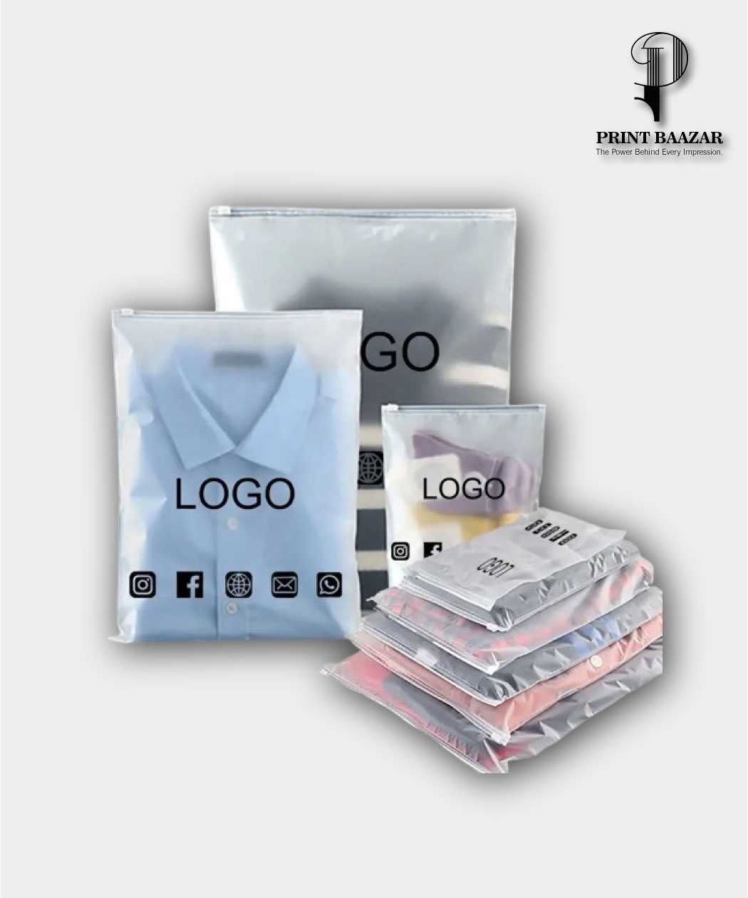 Custom Frosted Zipper Bags with Logo | Zip Lock Packaging Bags - Image 5
