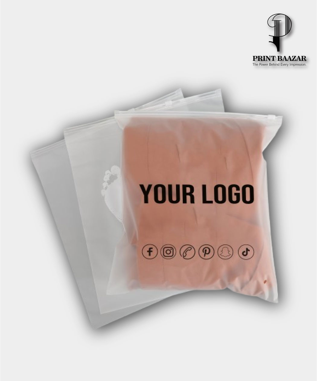 Custom Frosted Zipper Bags with Logo | Zip Lock Packaging Bags - Image 7
