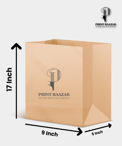 Kraft Takeaway Paper Bags 17″ x 9″ x 5″ inches