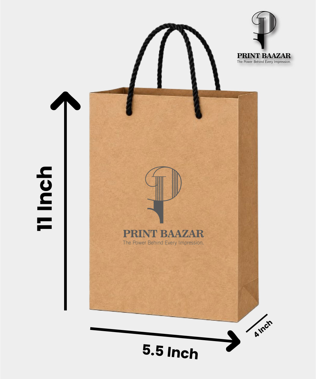 Plain Kraft Carry Bags with Rope Handles – Custom & Ready-Made Paper Bags - Image 6